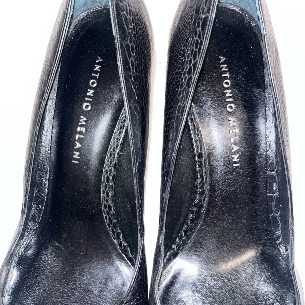 Antonio Melani Black Pointed-Toe Heels - Picture 4 of 6